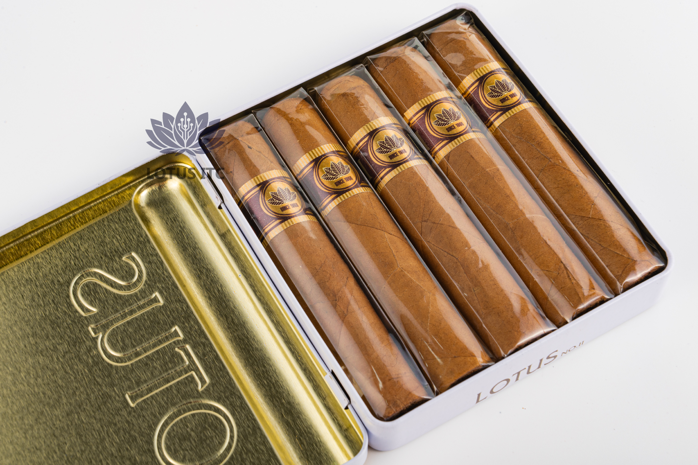 Cigar LOTUS NO.2 (Hộp sắt 5 điếu)